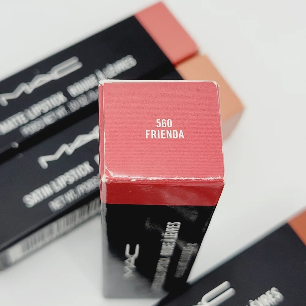 MAC Cosmetics Lustreglass Lipstick Frienda Brand New in Box Discontinued